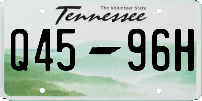 TN license plate Q4596H