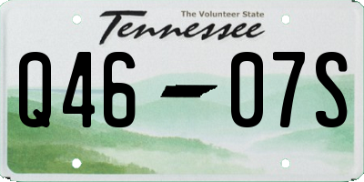 TN license plate Q4607S