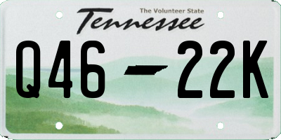 TN license plate Q4622K