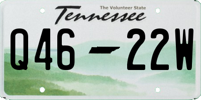 TN license plate Q4622W