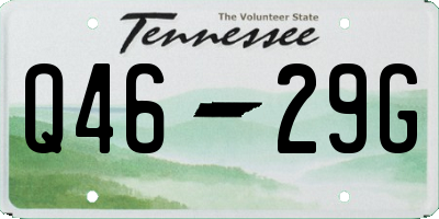 TN license plate Q4629G
