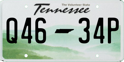 TN license plate Q4634P