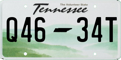 TN license plate Q4634T