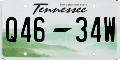 TN license plate Q4634W