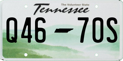 TN license plate Q4670S