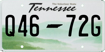 TN license plate Q4672G