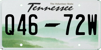 TN license plate Q4672W