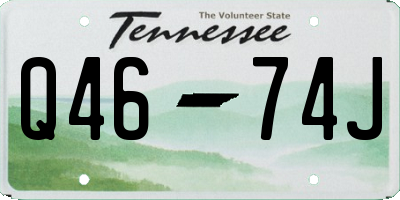 TN license plate Q4674J