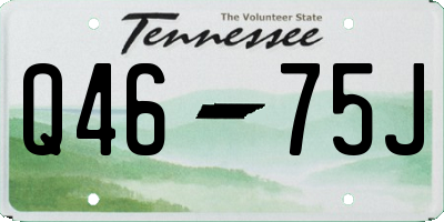 TN license plate Q4675J