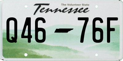TN license plate Q4676F