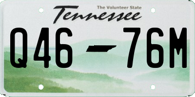 TN license plate Q4676M