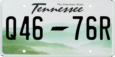 TN license plate Q4676R