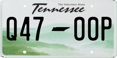 TN license plate Q4700P