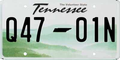 TN license plate Q4701N
