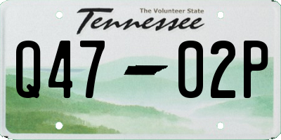 TN license plate Q4702P