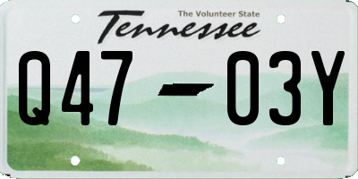 TN license plate Q4703Y