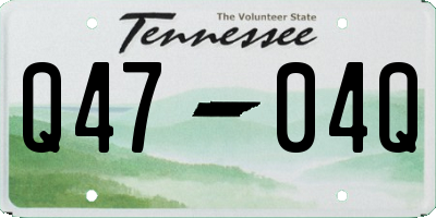TN license plate Q4704Q