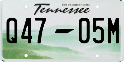 TN license plate Q4705M