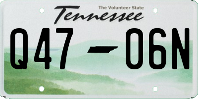 TN license plate Q4706N