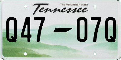 TN license plate Q4707Q