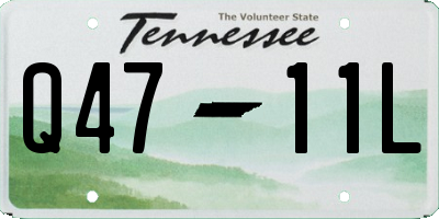 TN license plate Q4711L