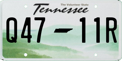 TN license plate Q4711R