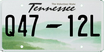 TN license plate Q4712L