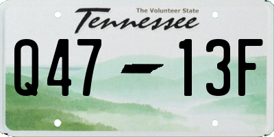 TN license plate Q4713F