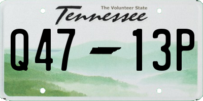 TN license plate Q4713P