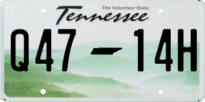 TN license plate Q4714H
