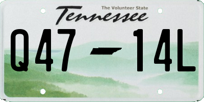 TN license plate Q4714L