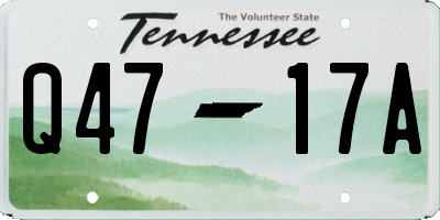 TN license plate Q4717A