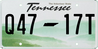 TN license plate Q4717T