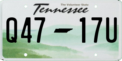 TN license plate Q4717U