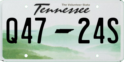 TN license plate Q4724S
