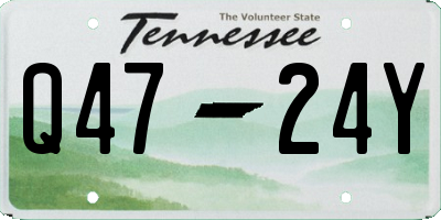 TN license plate Q4724Y