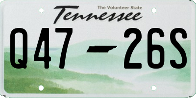 TN license plate Q4726S