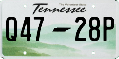 TN license plate Q4728P