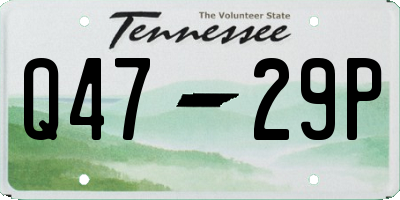 TN license plate Q4729P