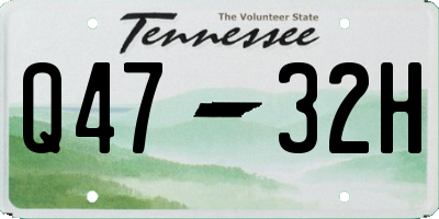 TN license plate Q4732H