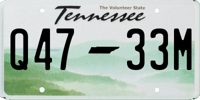 TN license plate Q4733M
