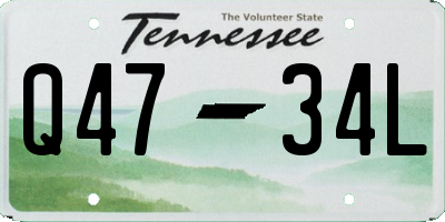 TN license plate Q4734L