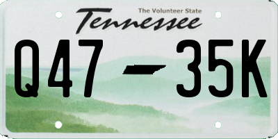 TN license plate Q4735K