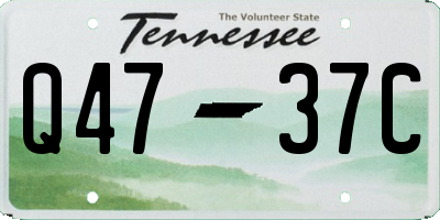 TN license plate Q4737C