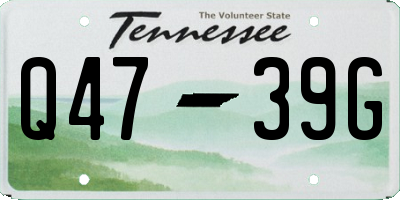 TN license plate Q4739G