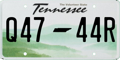 TN license plate Q4744R