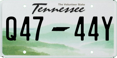 TN license plate Q4744Y