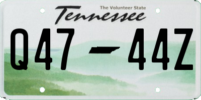 TN license plate Q4744Z