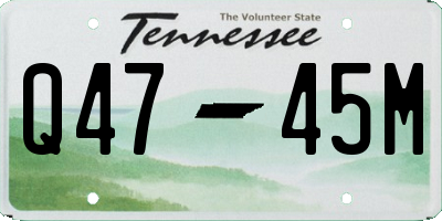 TN license plate Q4745M