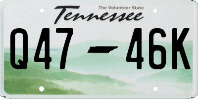 TN license plate Q4746K